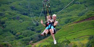 Longest zip line mini lunch at vallee des couleurs